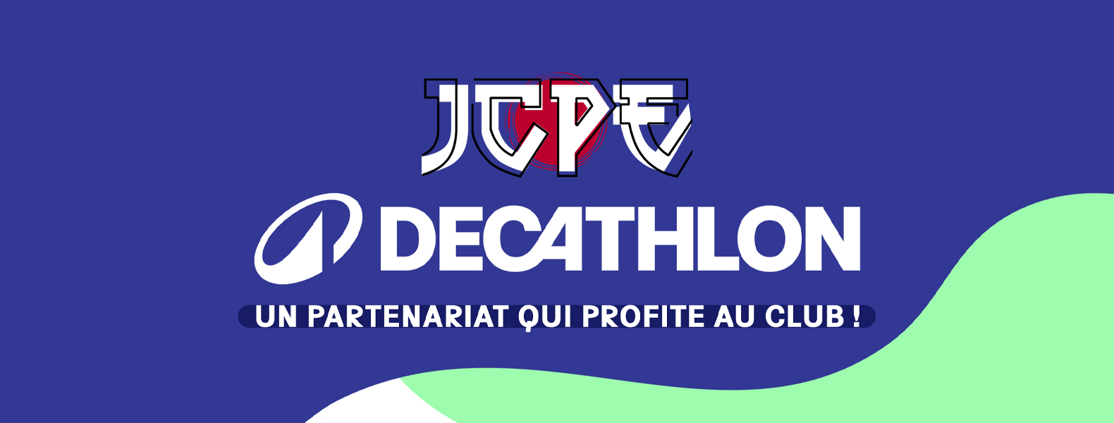 Logo du partenariat entre le JCPE et Décathlon.
